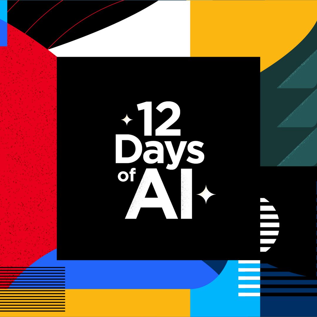 12 Days of AI colorful collage of primary colors and simple shapes 