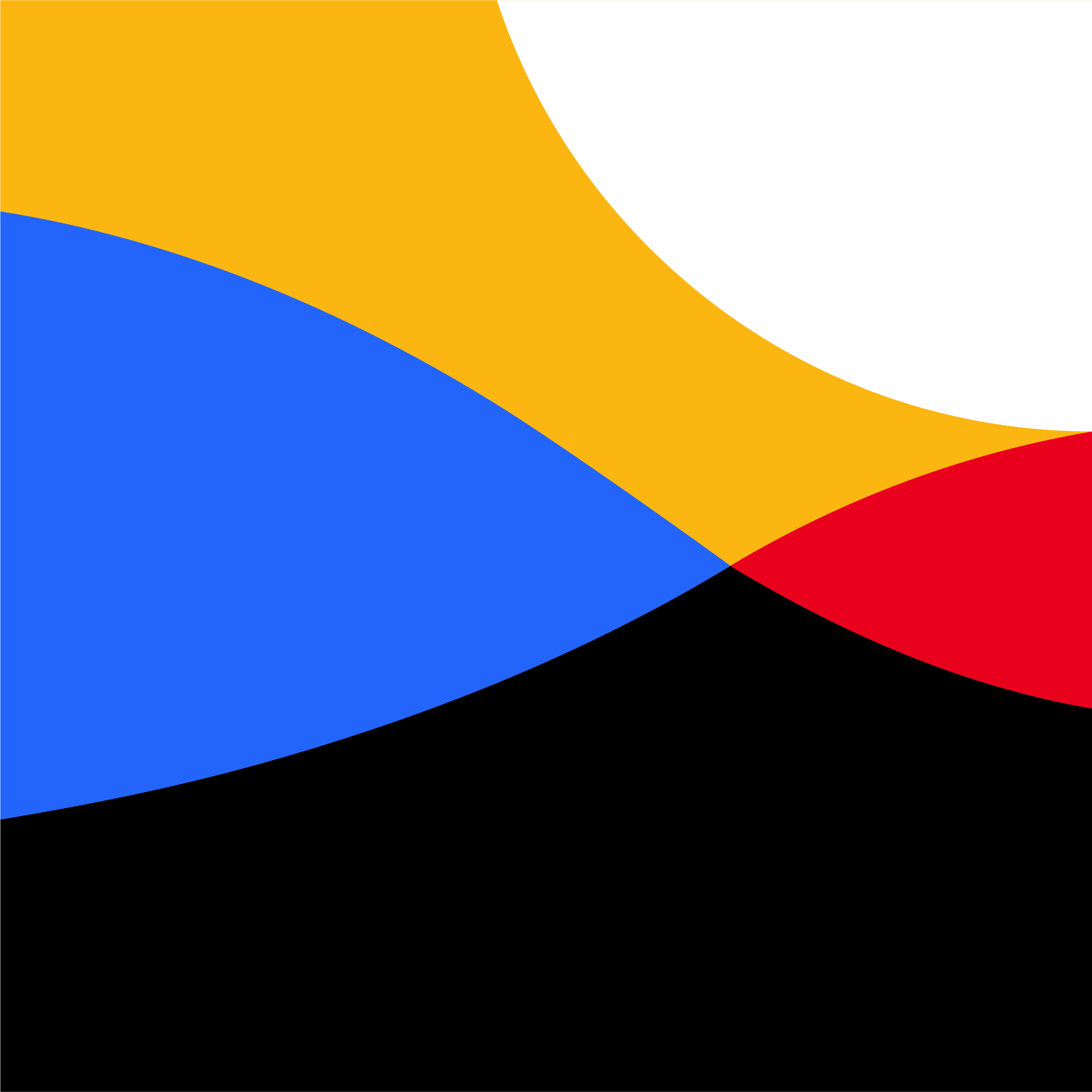 overlapping primary colors in flowing shapes